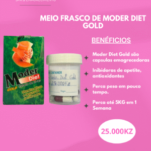 BENÉFICIOS Moder Diet Gold são capsulas emagrecedoras Inibidoras de Apetite perca peso em pouco Tempo perca até 5KG em 1 Semana